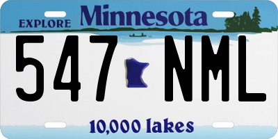 MN license plate 547NML