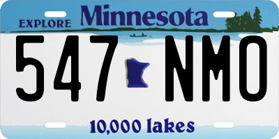 MN license plate 547NMO