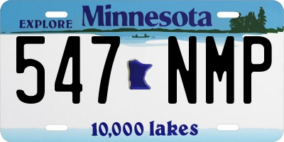 MN license plate 547NMP