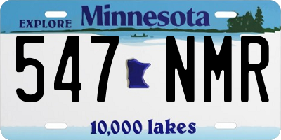 MN license plate 547NMR