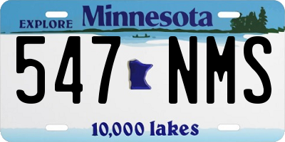 MN license plate 547NMS