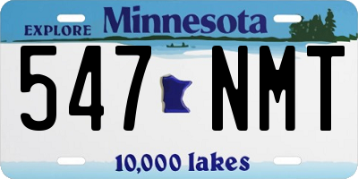MN license plate 547NMT