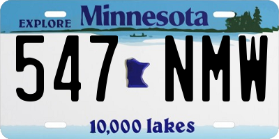 MN license plate 547NMW