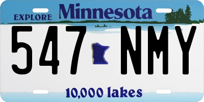 MN license plate 547NMY