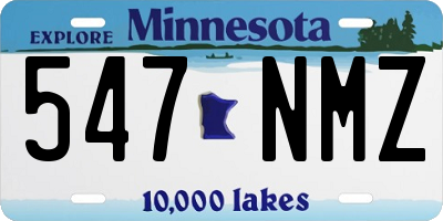 MN license plate 547NMZ