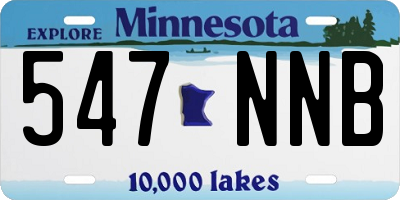 MN license plate 547NNB