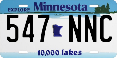MN license plate 547NNC