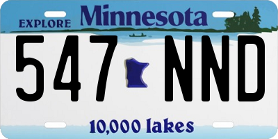 MN license plate 547NND
