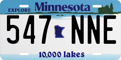 MN license plate 547NNE