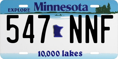 MN license plate 547NNF