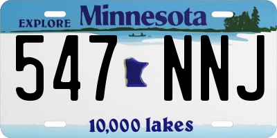 MN license plate 547NNJ