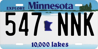 MN license plate 547NNK