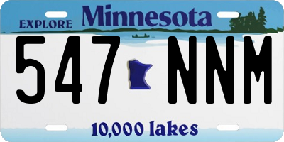 MN license plate 547NNM