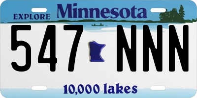 MN license plate 547NNN