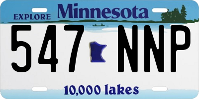 MN license plate 547NNP