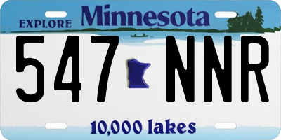 MN license plate 547NNR