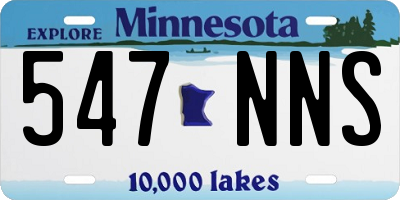 MN license plate 547NNS