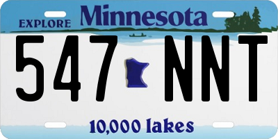 MN license plate 547NNT