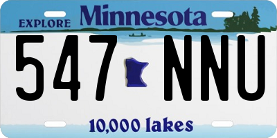 MN license plate 547NNU