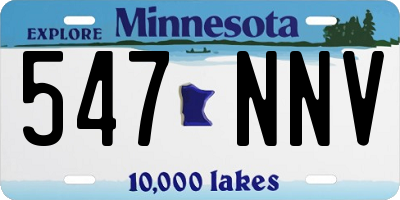 MN license plate 547NNV