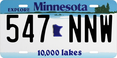 MN license plate 547NNW