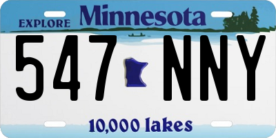 MN license plate 547NNY