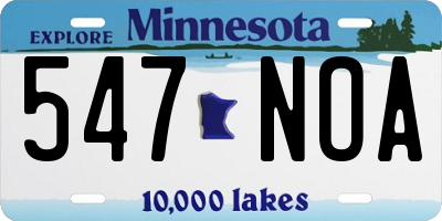 MN license plate 547NOA