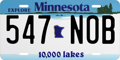 MN license plate 547NOB