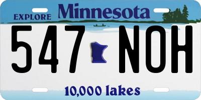 MN license plate 547NOH