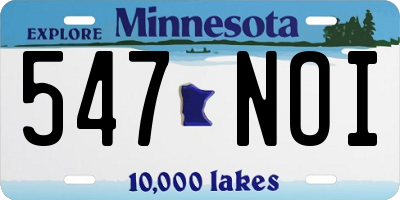 MN license plate 547NOI