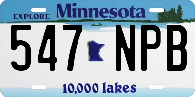 MN license plate 547NPB