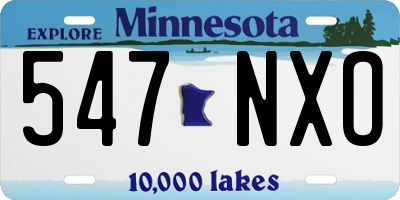 MN license plate 547NXO