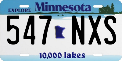 MN license plate 547NXS