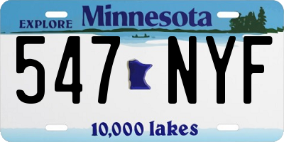 MN license plate 547NYF