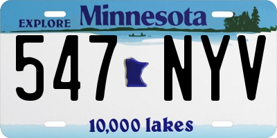 MN license plate 547NYV
