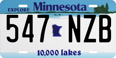 MN license plate 547NZB