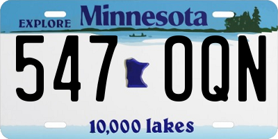 MN license plate 547OQN