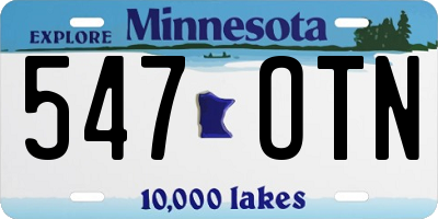 MN license plate 547OTN