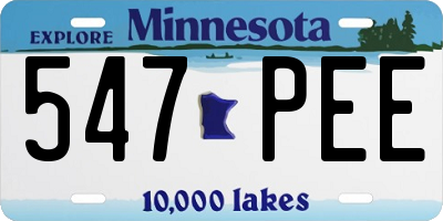 MN license plate 547PEE