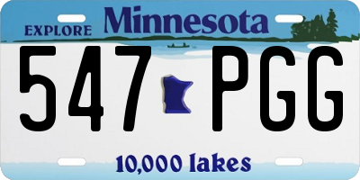 MN license plate 547PGG