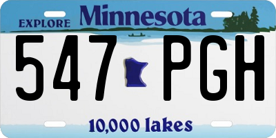 MN license plate 547PGH
