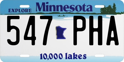 MN license plate 547PHA