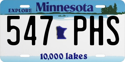 MN license plate 547PHS