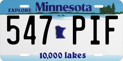 MN license plate 547PIF
