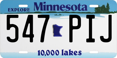 MN license plate 547PIJ