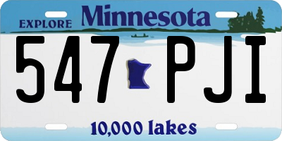 MN license plate 547PJI