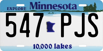 MN license plate 547PJS