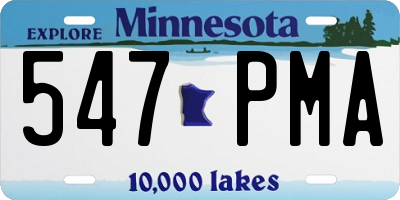 MN license plate 547PMA