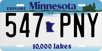 MN license plate 547PNY