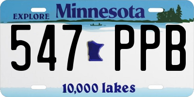 MN license plate 547PPB